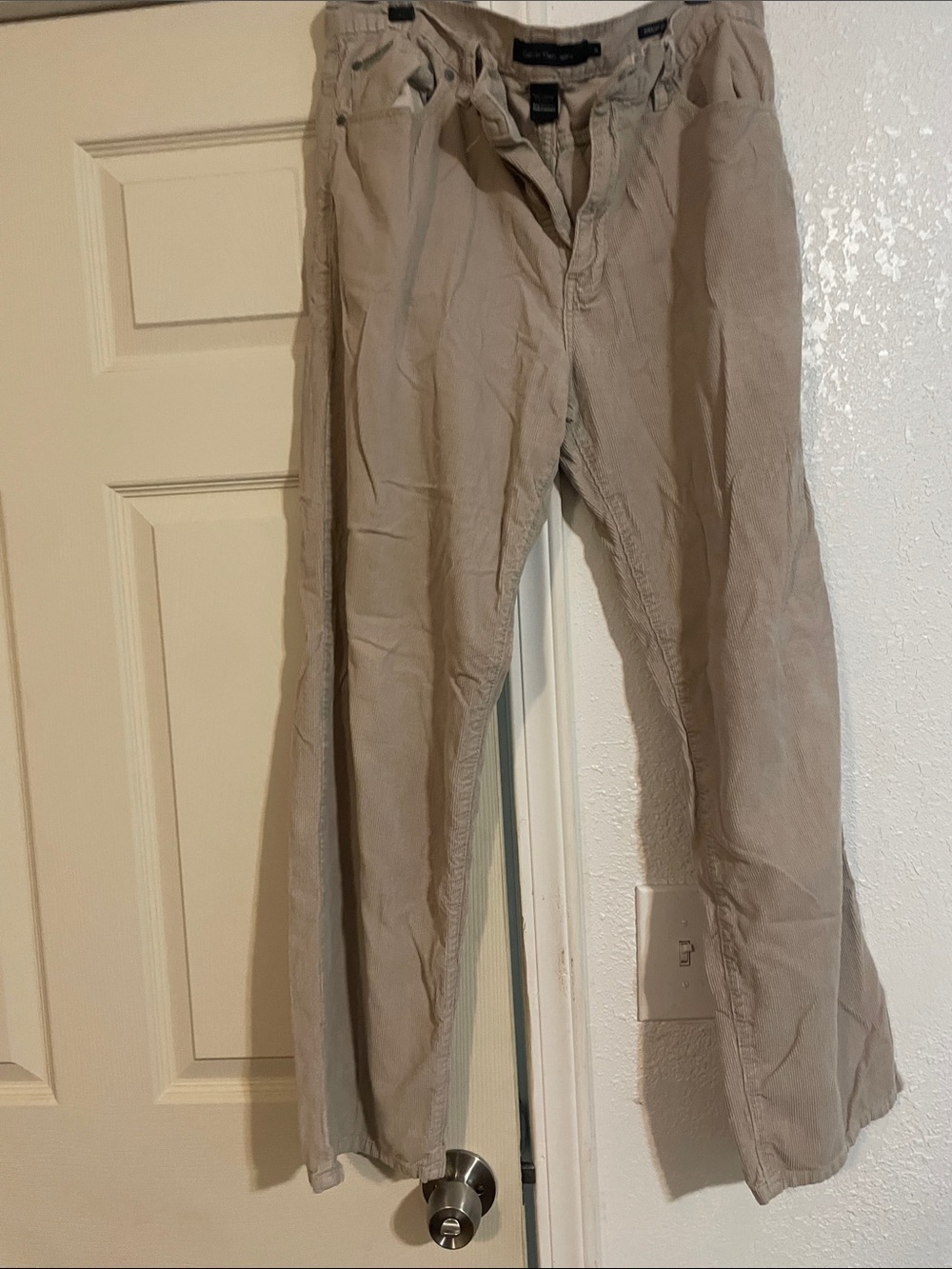 Calvin Klein Jeans Men's Light Tan Corduroy Pants Straight Leg